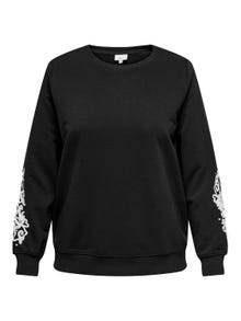 ONLY Sweat-shirts Regular Fit Col rond Épaules tombantes -Black - 15335885