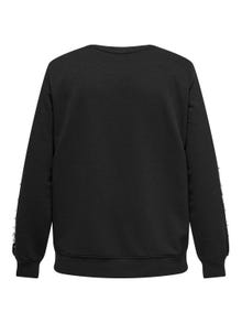 ONLY Regular fit O-hals Verlaagde schoudernaden Sweatshirt -Black - 15335885