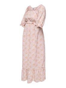 ONLY Robe longue Regular Fit Col carré -Nude - 15335900