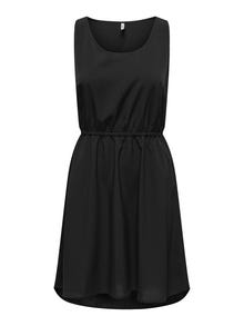 ONLY Normal geschnitten Rundhals Kurzes Kleid -Black - 15335966