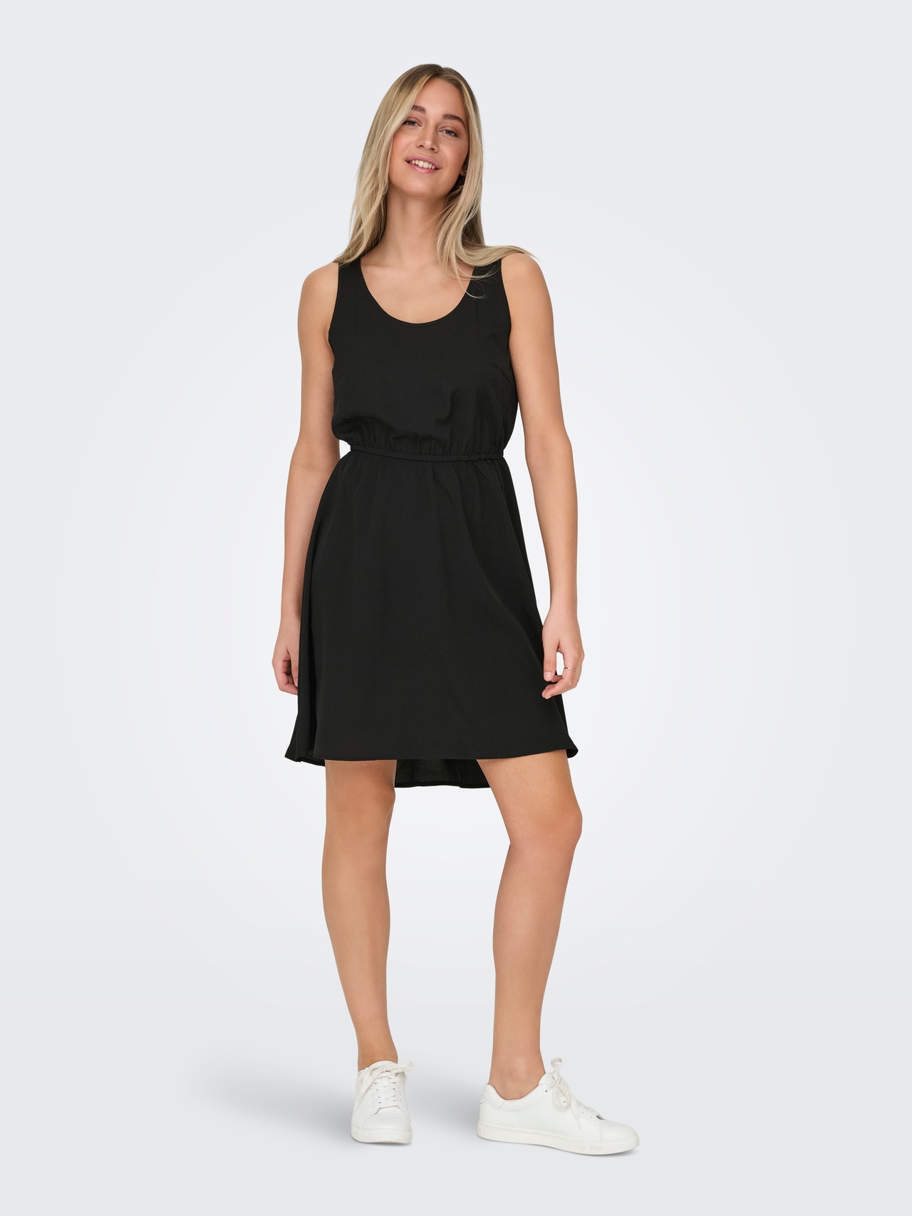 ONLY Kort ærmeløs kjole -Black - 15335966