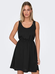 ONLY Kort ærmeløs kjole -Black - 15335966