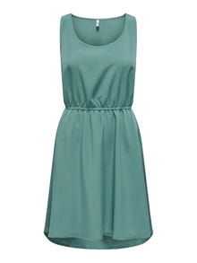 ONLY Normal geschnitten Rundhals Kurzes Kleid -Blue Spruce - 15335966