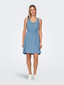 ONLY Regular fit O-hals Korte jurk -Coronet Blue - 15335966