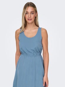 ONLY Normal geschnitten Rundhals Kurzes Kleid -Coronet Blue - 15335966