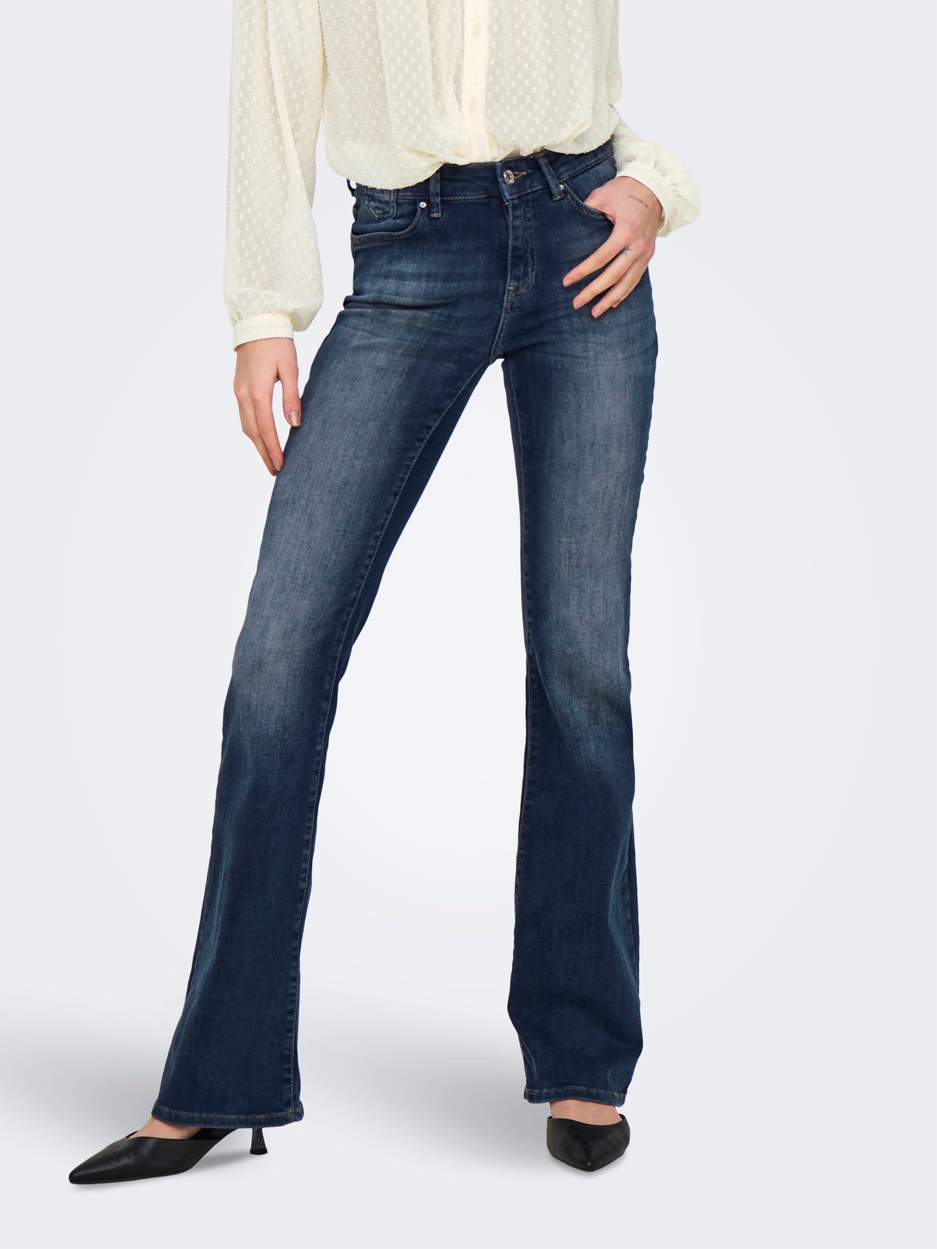 Thumbnail - Onlblush Mittlere Taille Ausgestellt Jeans