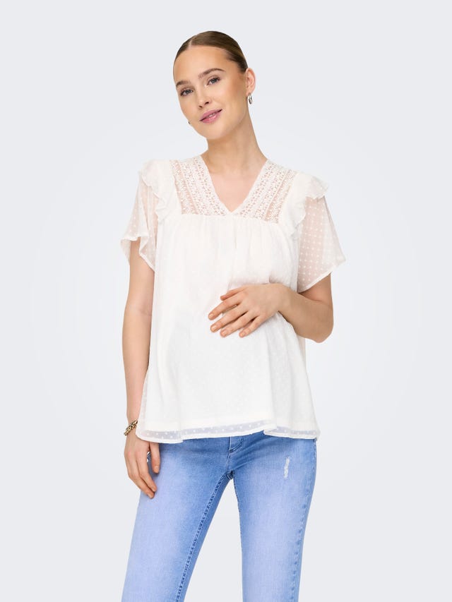 ONLY Mama v-hals top - 15336007