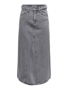 ONLY Falda larga Cintura alta -Grey Denim - 15336073