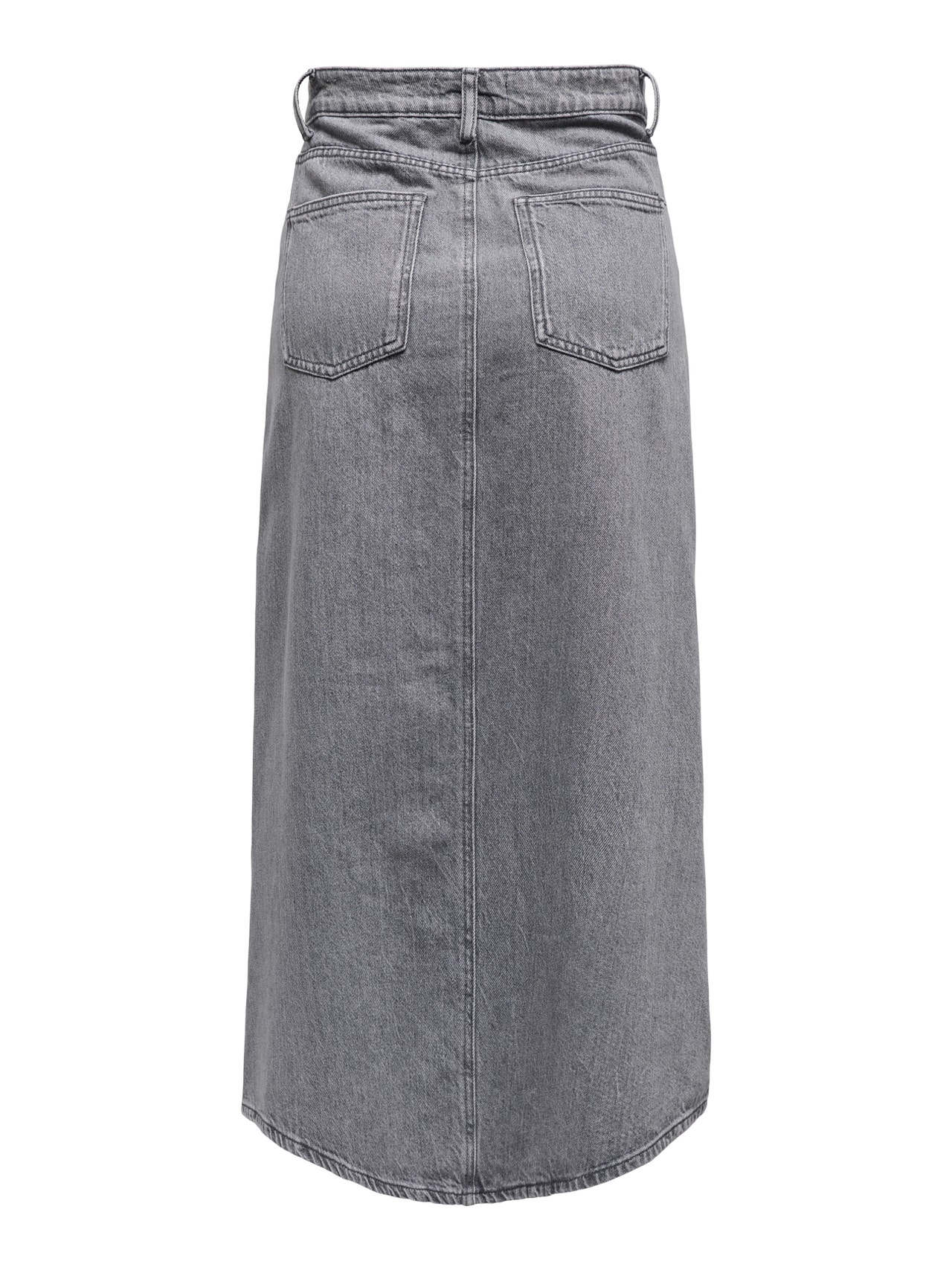 ONLY Jupe longue Taille haute -Grey Denim - 15336073