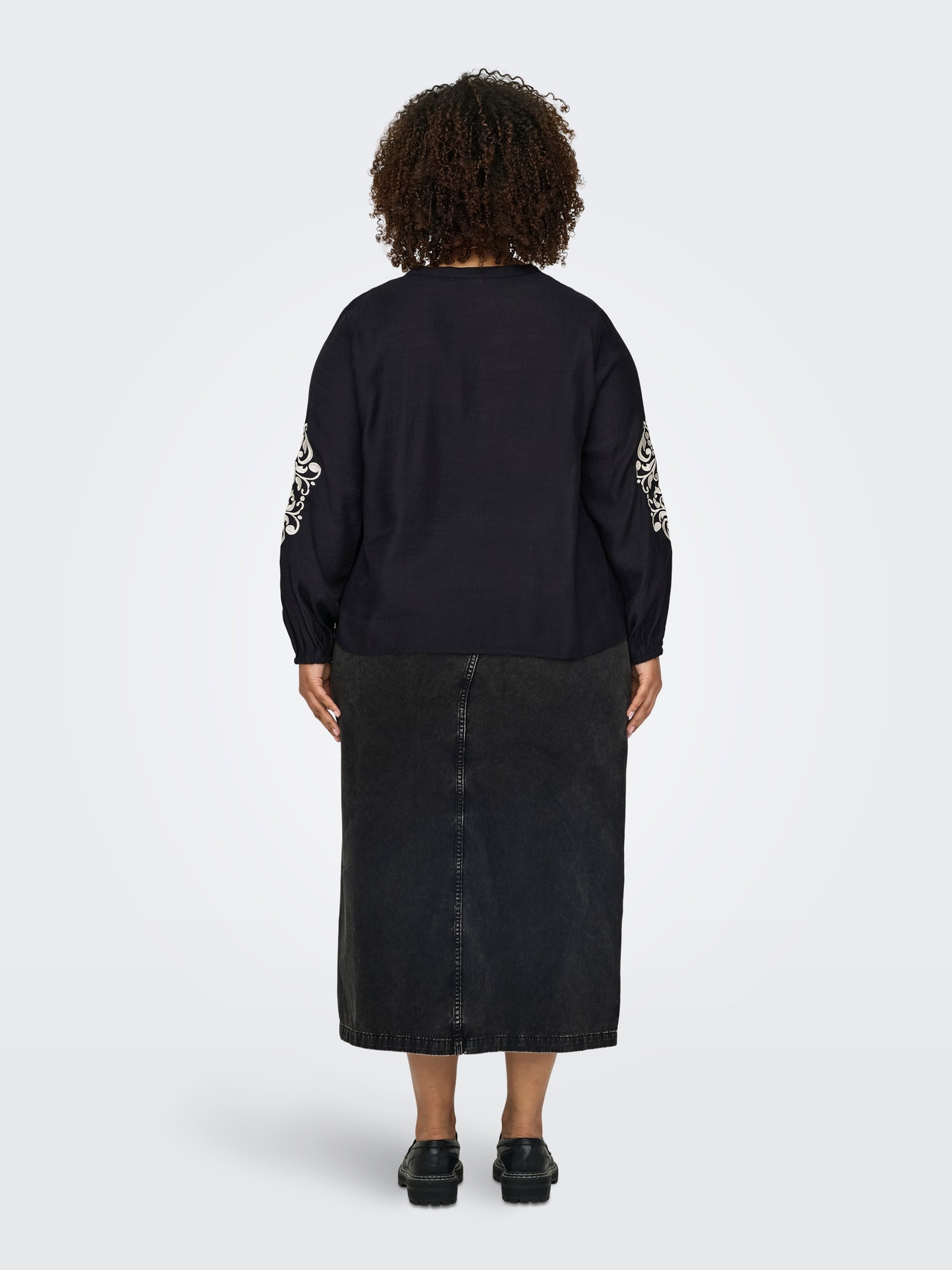 ONLY Regular fit Overhemd kraag Manchetten met elastiek Overhemd -Black - 15336080