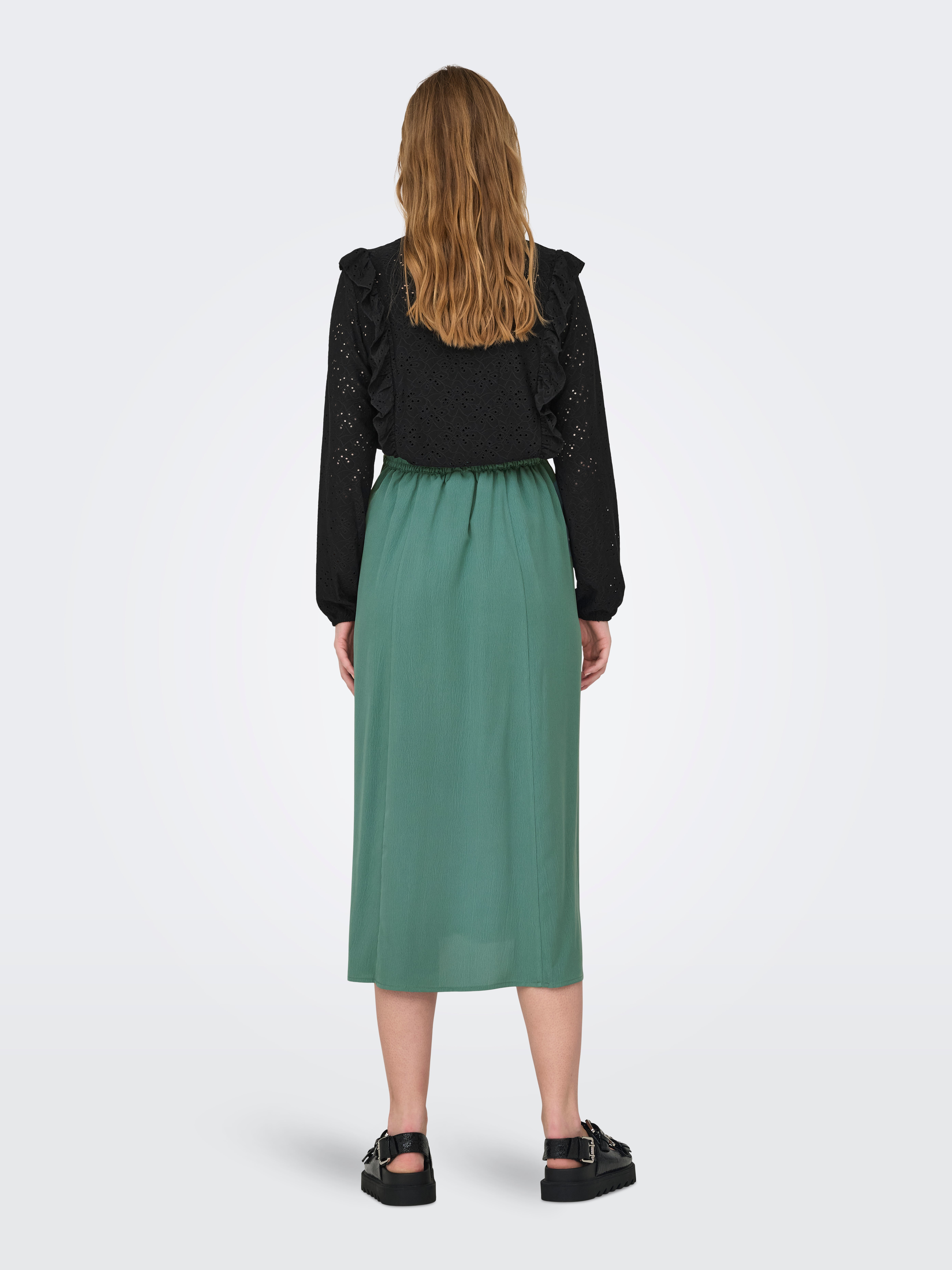 OLMELITE Normal geschnitten Hose | Dunkelgrün | ONLY® 