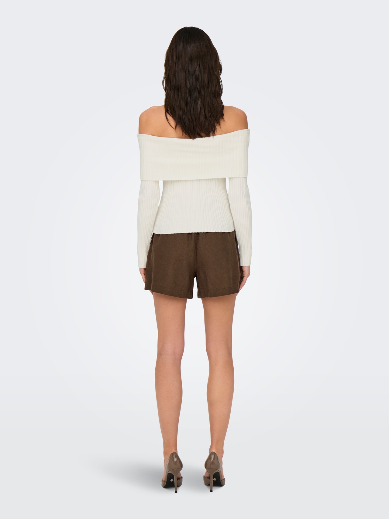 ONLY Regular Fit Off Shoulder Off shoulder Pullover -Birch - 15336133