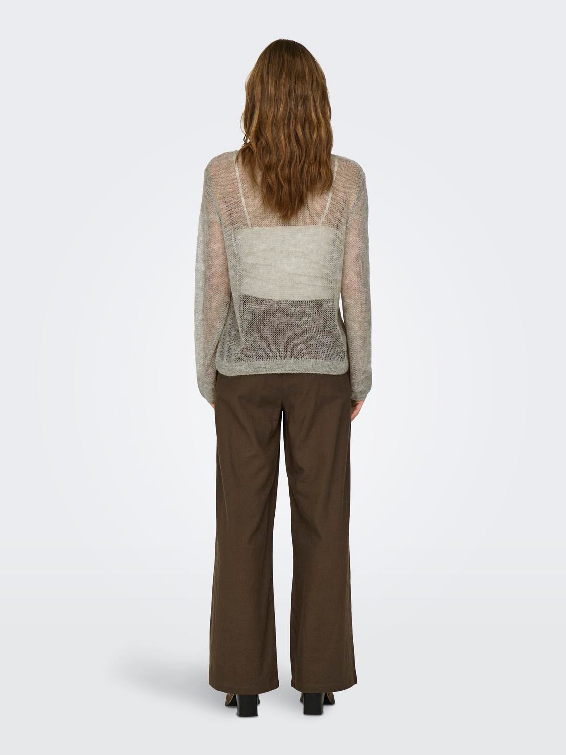 ONLY Normal passform O-ringning Pullover -Weathered Teak - 15336138