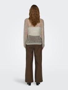 ONLY Regular Fit Round Neck Pullover -Weathered Teak - 15336138