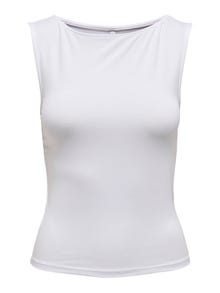 ONLY Top with boat neck -White - 15336196