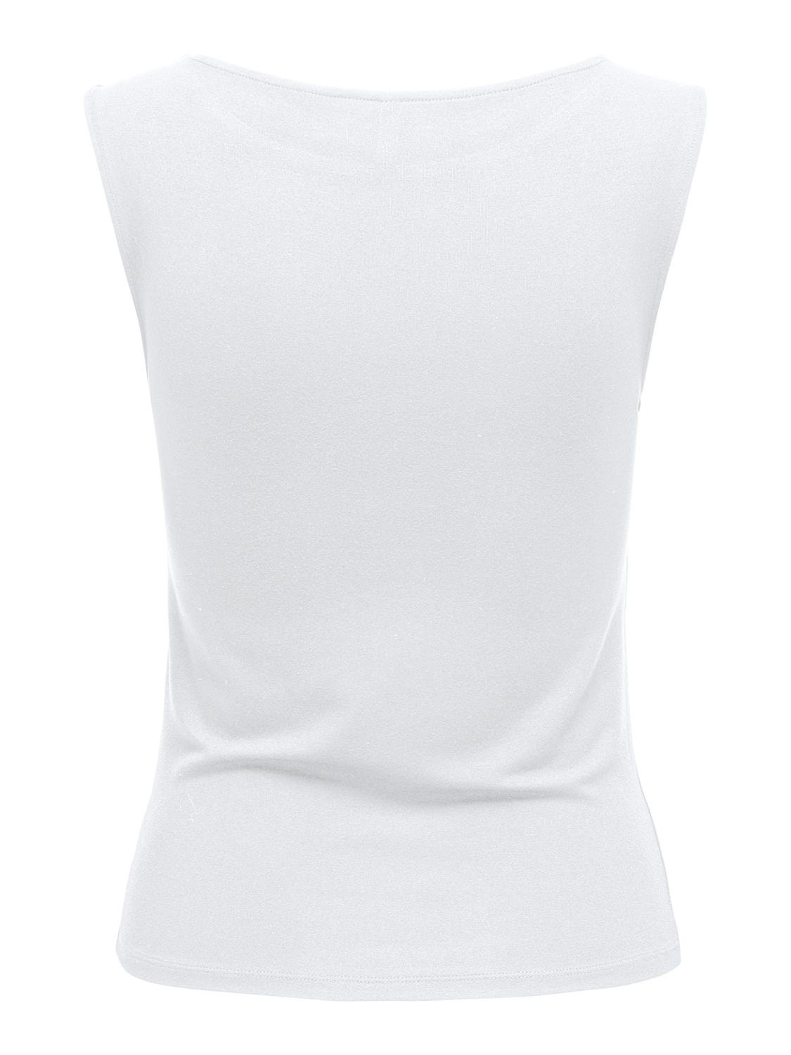 ONLY Camisetas de tirantes Corte regular Cuello barco -White - 15336196