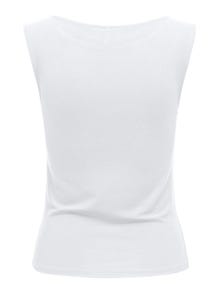 ONLY Camisetas de tirantes Corte regular Cuello barco -White - 15336196