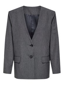 ONLY Blazers Corte standard Cuello invertido -Dark Grey Melange - 15336281