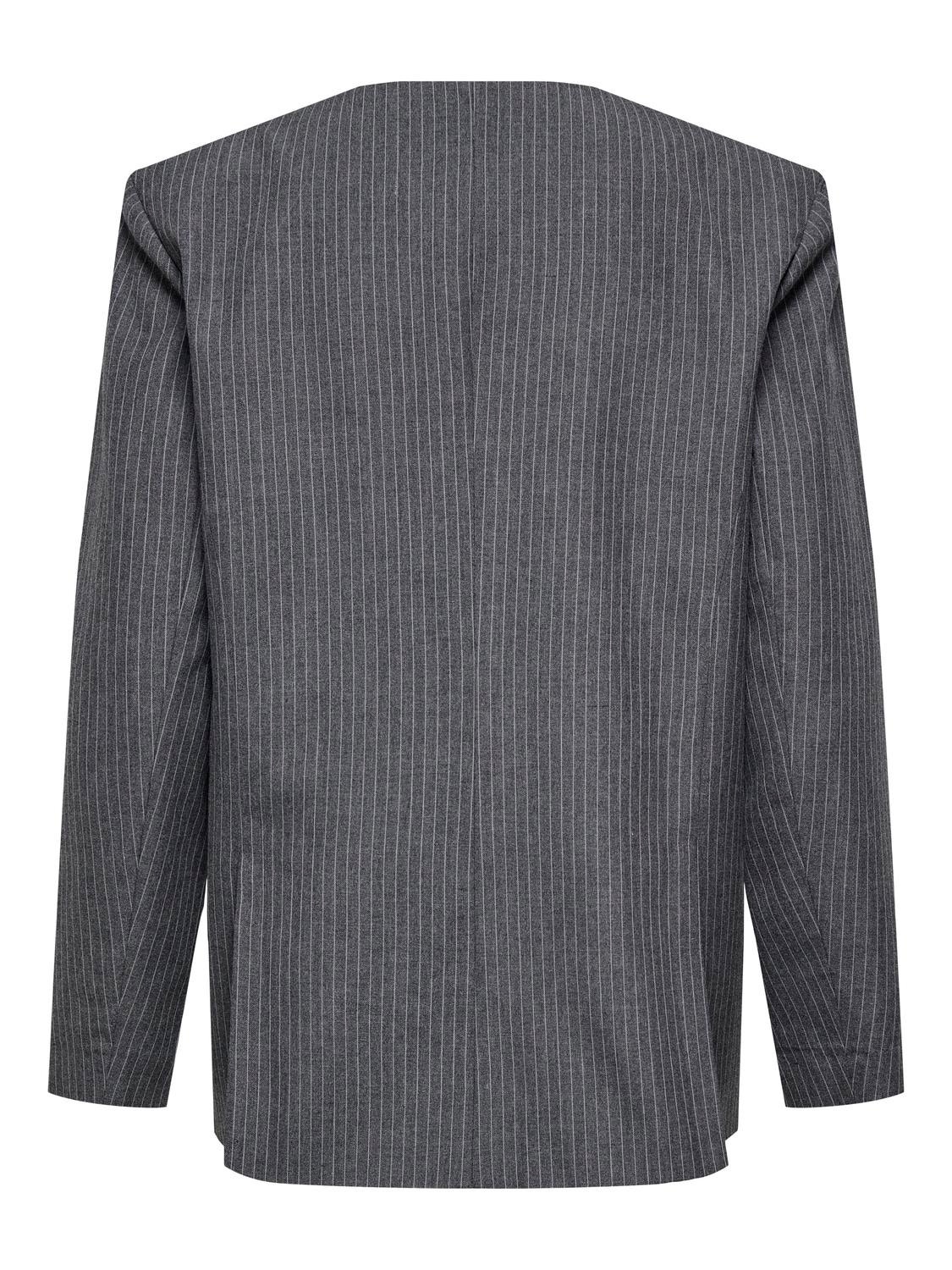ONLY Blazers Corte standard Cuello invertido -Dark Grey Melange - 15336281