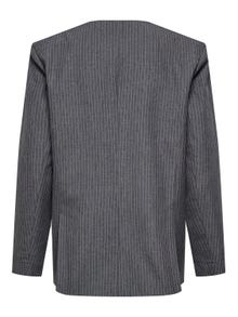 ONLY Standard Fit Reverse Blazer -Dark Grey Melange - 15336281