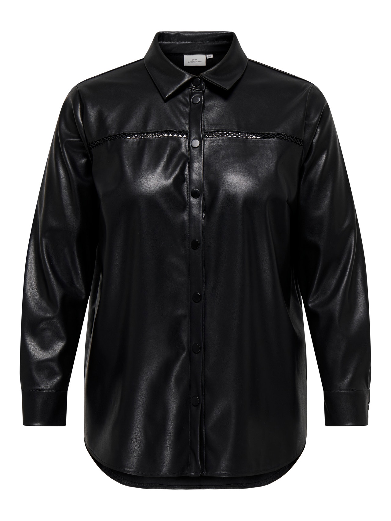 ONLY CARTANA Synthetic leather shirt -Black - 15336282