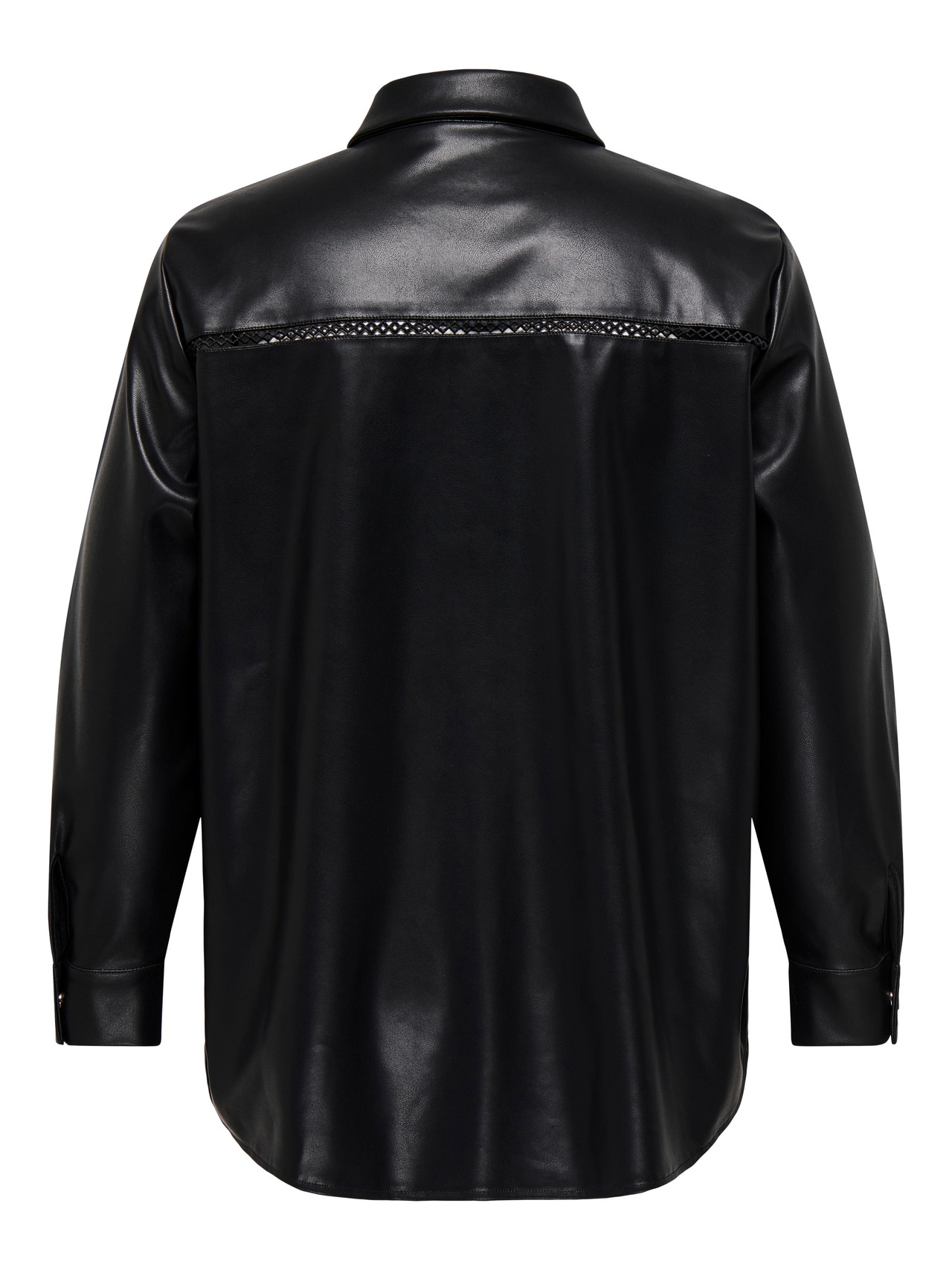 ONLY CARTANA Synthetic leather shirt -Black - 15336282