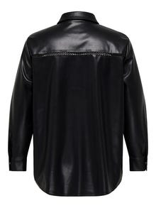 ONLY CARTANA Synthetic leather shirt -Black - 15336282