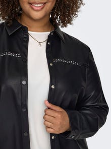 ONLY CARTANA Synthetic leather shirt -Black - 15336282