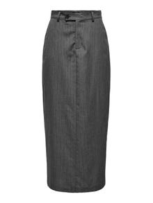 ONLY Falda larga Cintura alta -Dark Grey Melange - 15336291