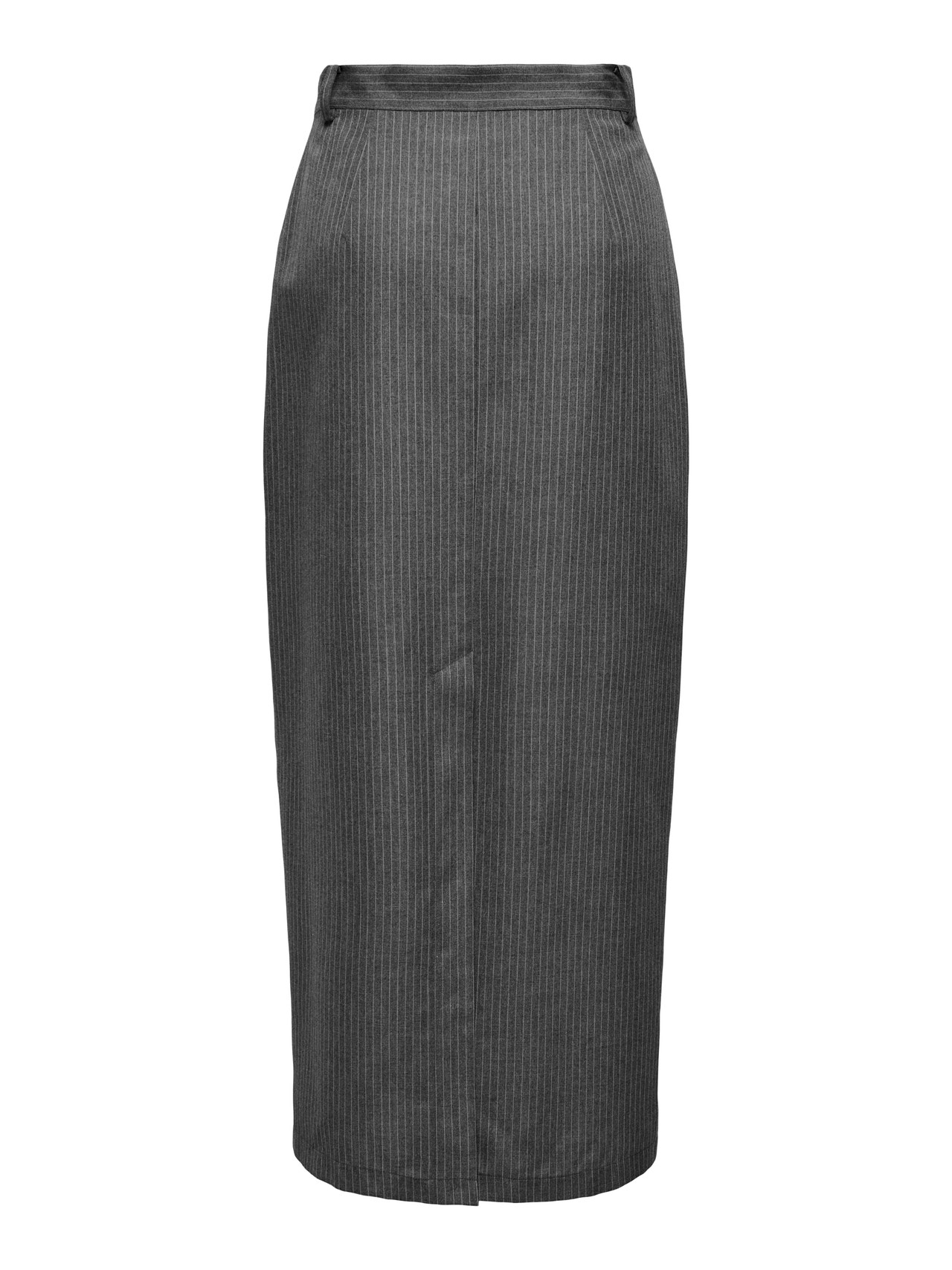 ONLY Hög midja Lång kjol -Dark Grey Melange - 15336291