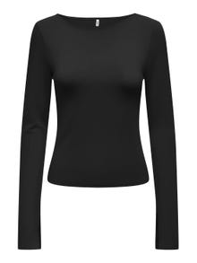 ONLY Top with boat neck -Black - 15336321