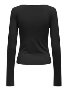 ONLY Top with boat neck -Black - 15336321