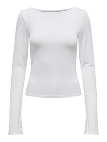 ONLY Regular Fit Båthals Topp -White - 15336321