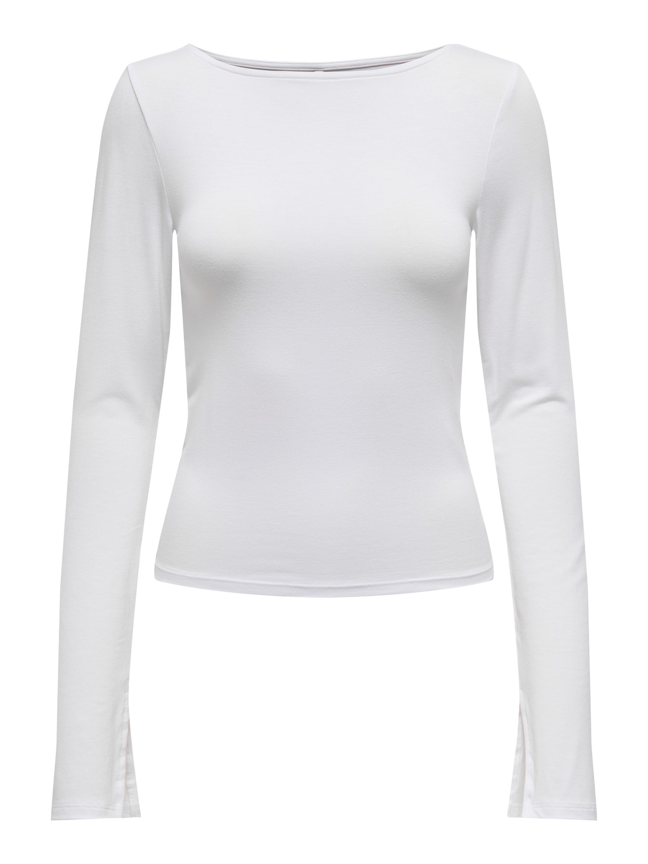 ONLY Regular Fit Båthals Topp -White - 15336321