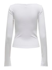 ONLY Regular Fit Båthals Topp -White - 15336321