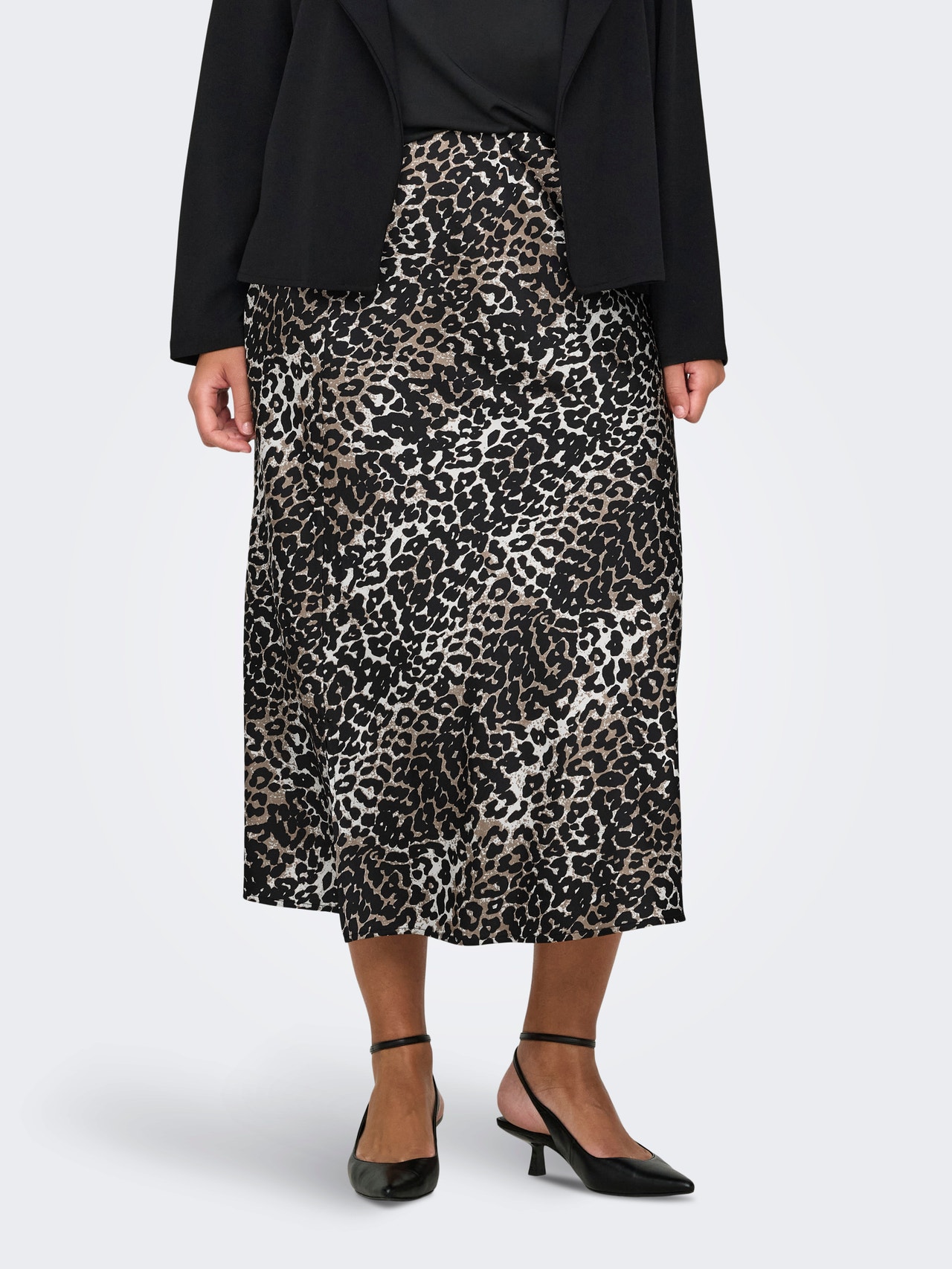 ONLY CARDOMINA Midi skirt -White Pepper - 15336431