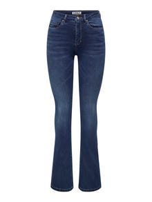 ONLY ONLROYAL Vita alta Sweet Flared Fit Jeans -Dark Blue Denim - 15336445