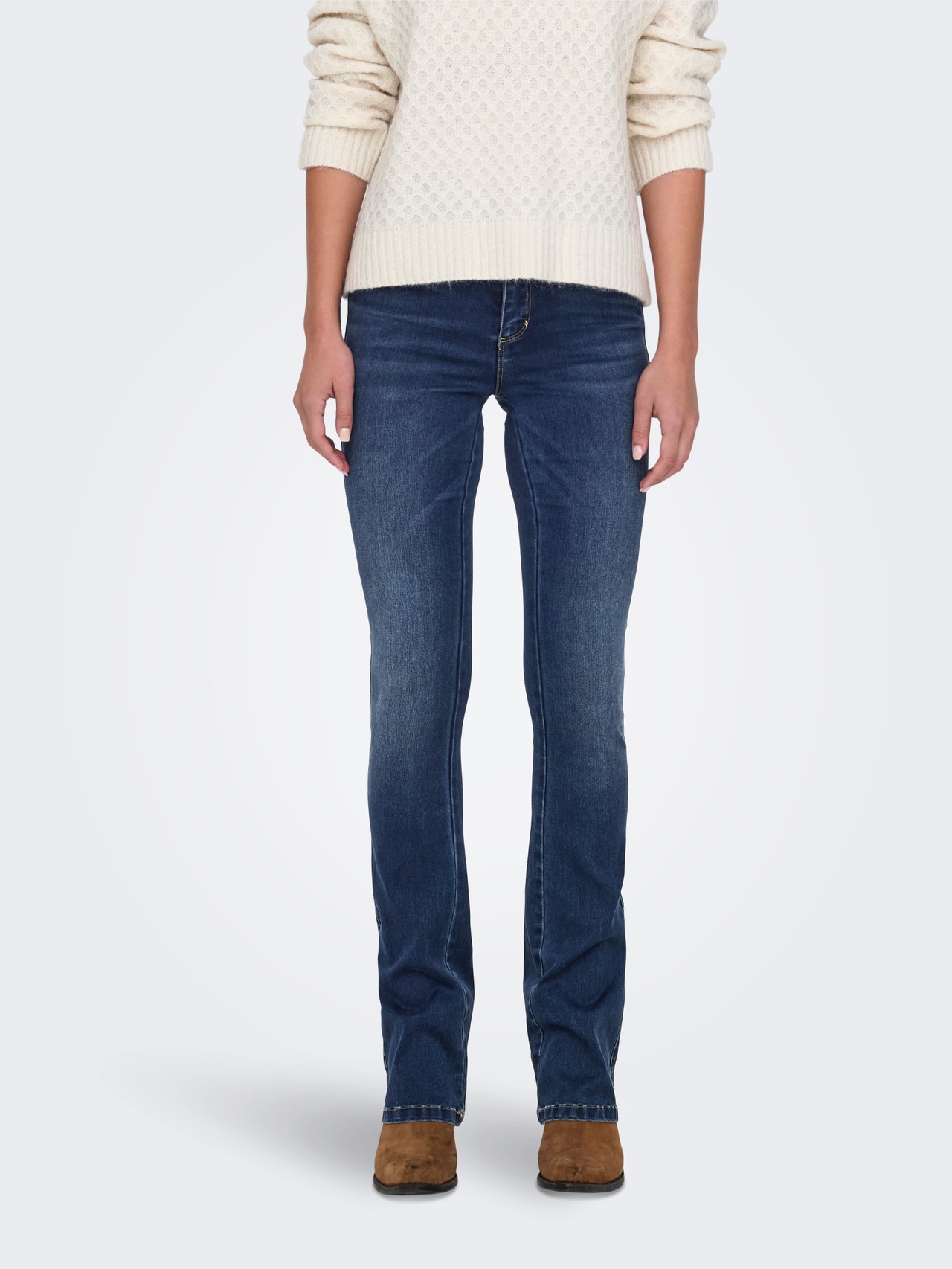 ONLY ONLROYAL Vita alta Sweet Flared Fit Jeans -Dark Blue Denim - 15336445