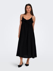 ONLY Løstsiddende midi kjole -Black - 15336607