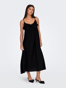 ONLY Løstsiddende midi kjole -Black - 15336607