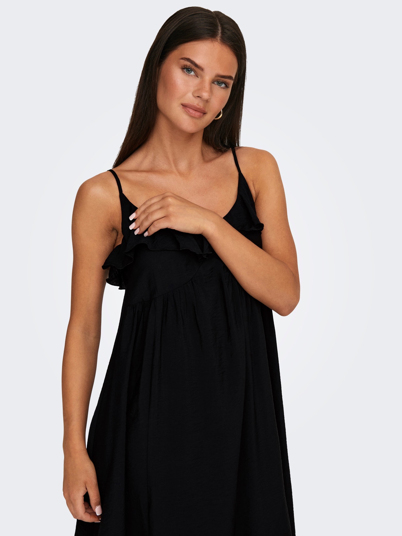 ONLY Loose fit Strapless Lange jurk -Black - 15336607