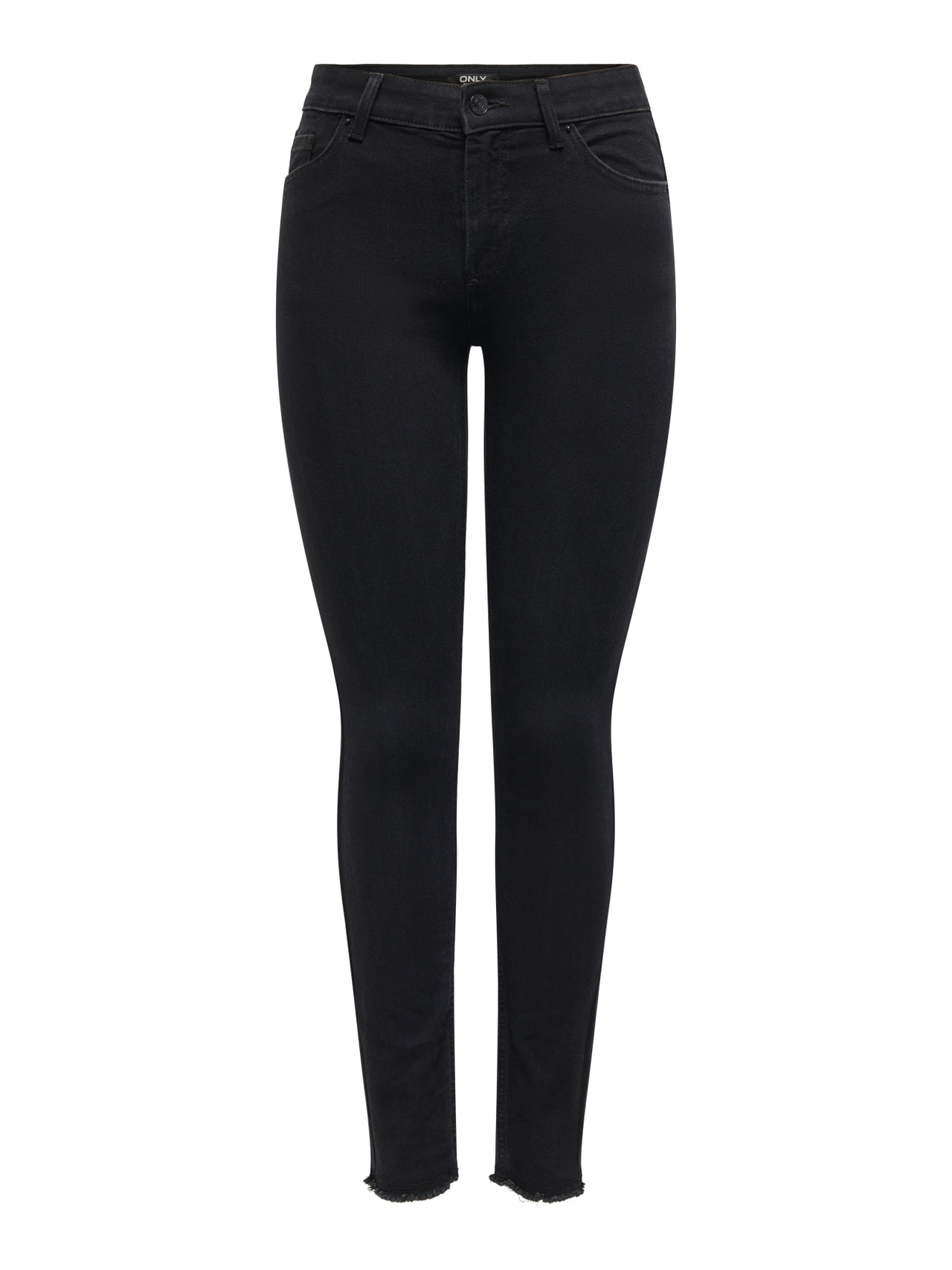 ONLY ONLHUSH Mid waist Skinny Fit Jeans -Black Denim - 15336727