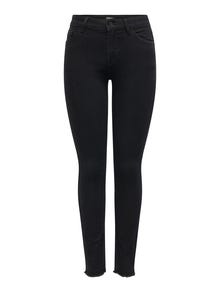 ONLY ONLHUSH Mid waist Skinny Fit Jeans -Black Denim - 15336727