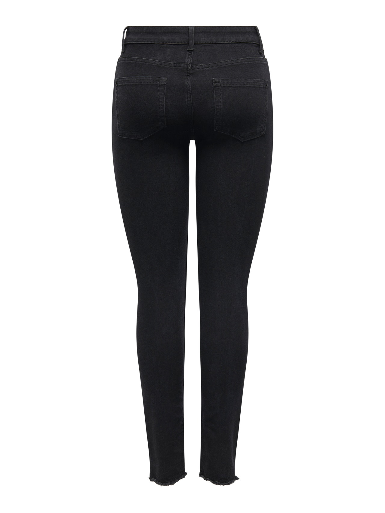ONLY ONLHUSH Mid waist Skinny Fit Jeans -Black Denim - 15336727