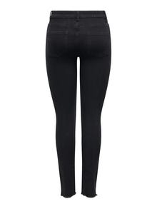 ONLY ONLHUSH Mid waist Skinny Fit Jeans -Black Denim - 15336727