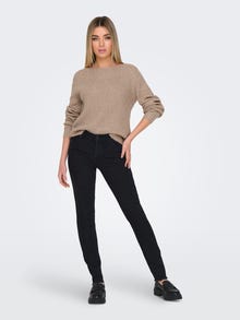 ONLY ONLHUSH Mid waist Skinny Fit Jeans -Black Denim - 15336727