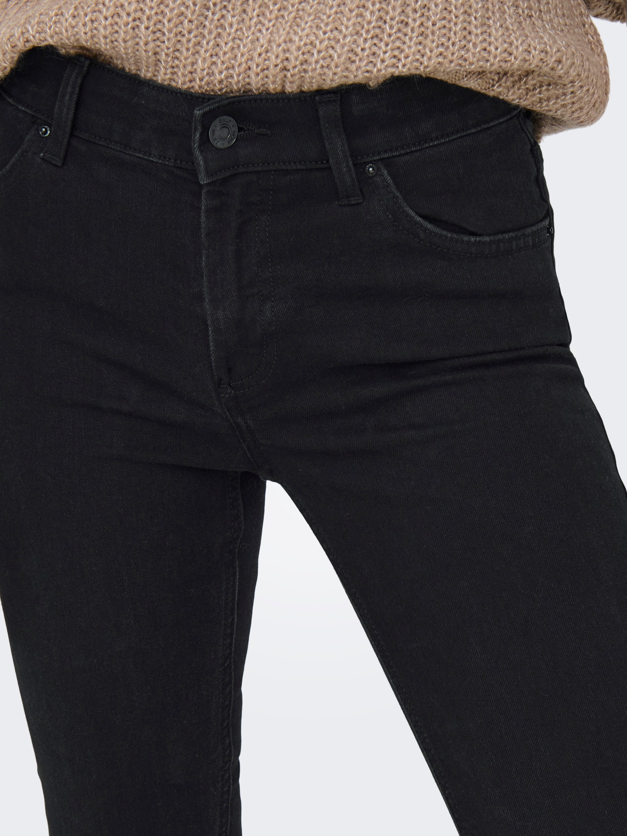 ONLY ONLHUSH Mid waist Skinny Fit Jeans -Black Denim - 15336727