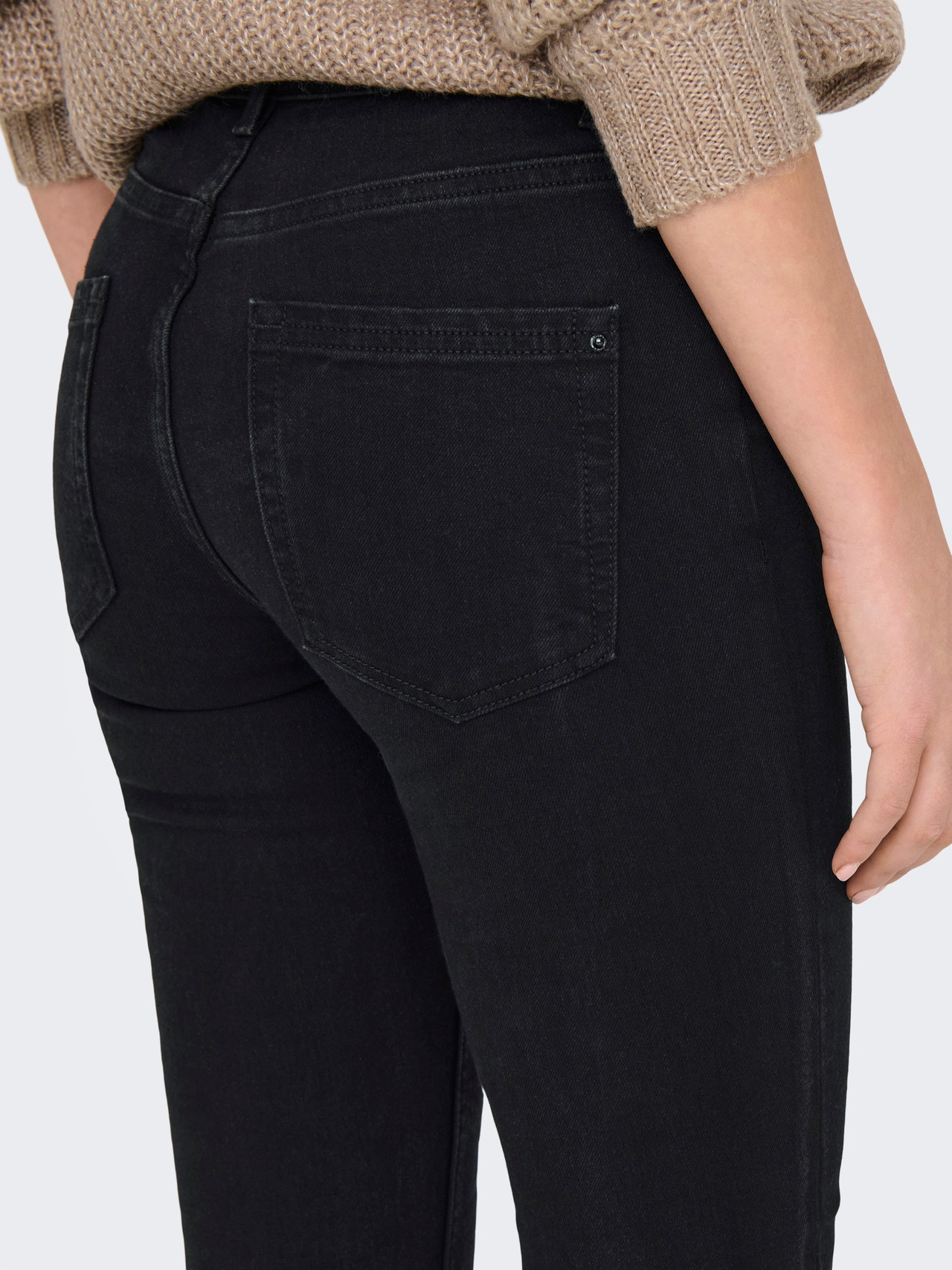 ONLY ONLHUSH Mid waist Skinny Fit Jeans -Black Denim - 15336727