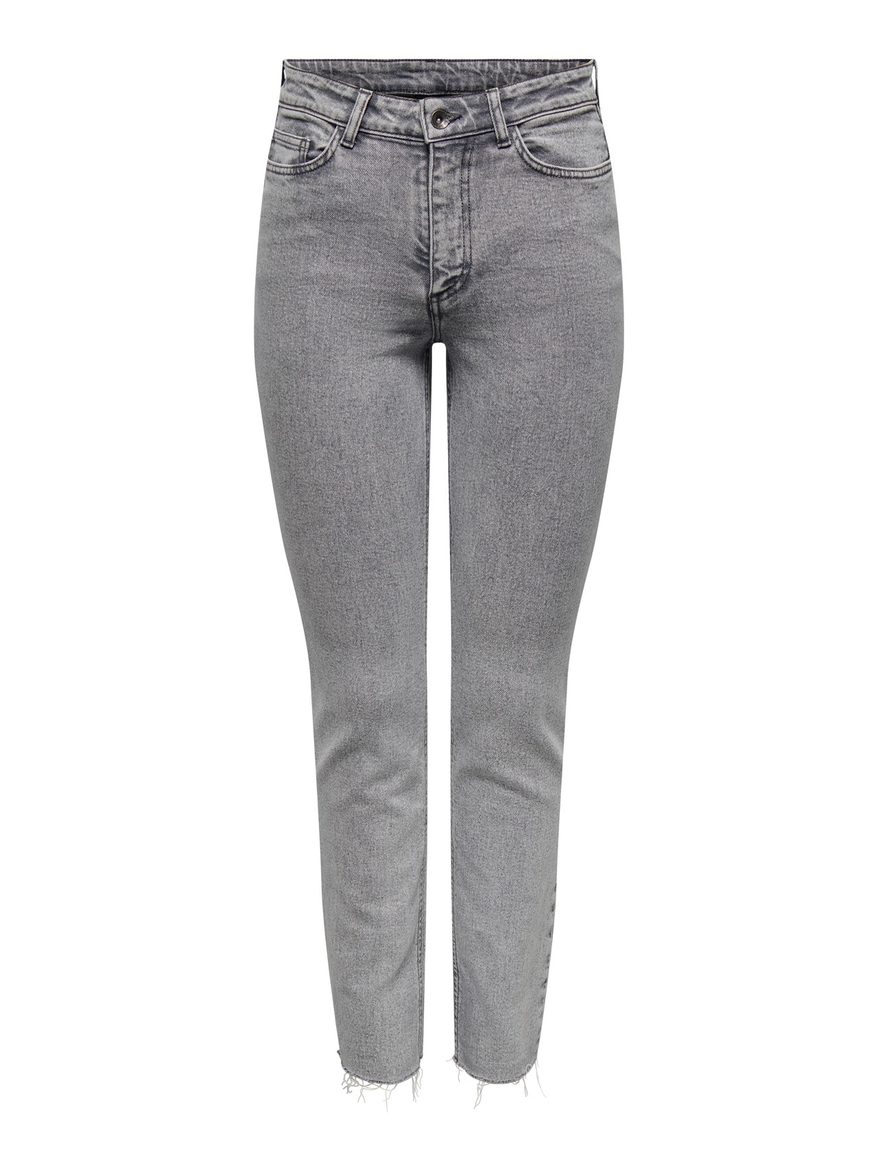 ONLY Kõrge vöökohaga lõige Kõrge vöökoht Teksad -Light Grey Denim - 15336873