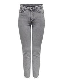 ONLY Kõrge vöökohaga lõige Kõrge vöökoht Teksad -Light Grey Denim - 15336873